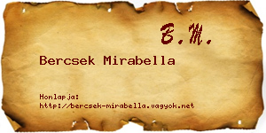 Bercsek Mirabella névjegykártya